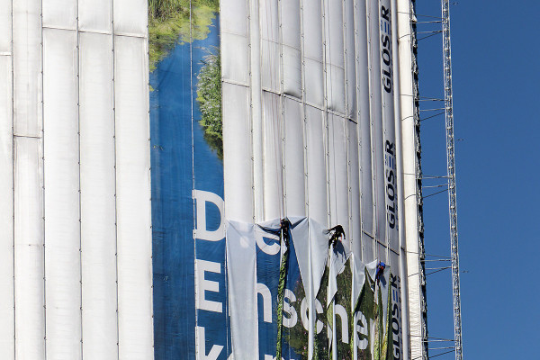 Industiekletterer am Gasometer Oberhausen