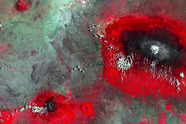 Satellitenfoto des höchten Bergs Afrikas