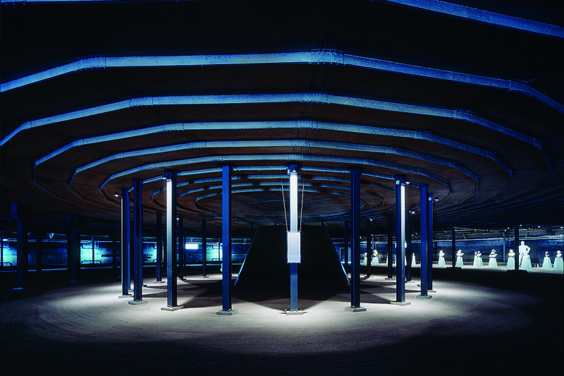 Blick in die untere Ausstellungsebene des Gasometers